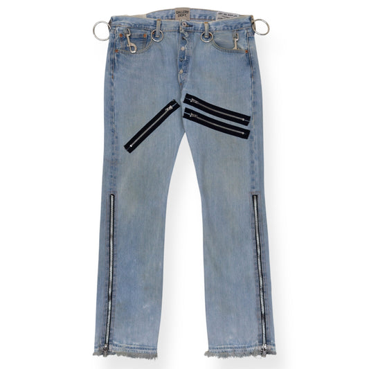GALLERY DEPT. WEAPON WORLD 5001 DENIM JEANS INDIGO / SILVER W34” | Large, Silver
