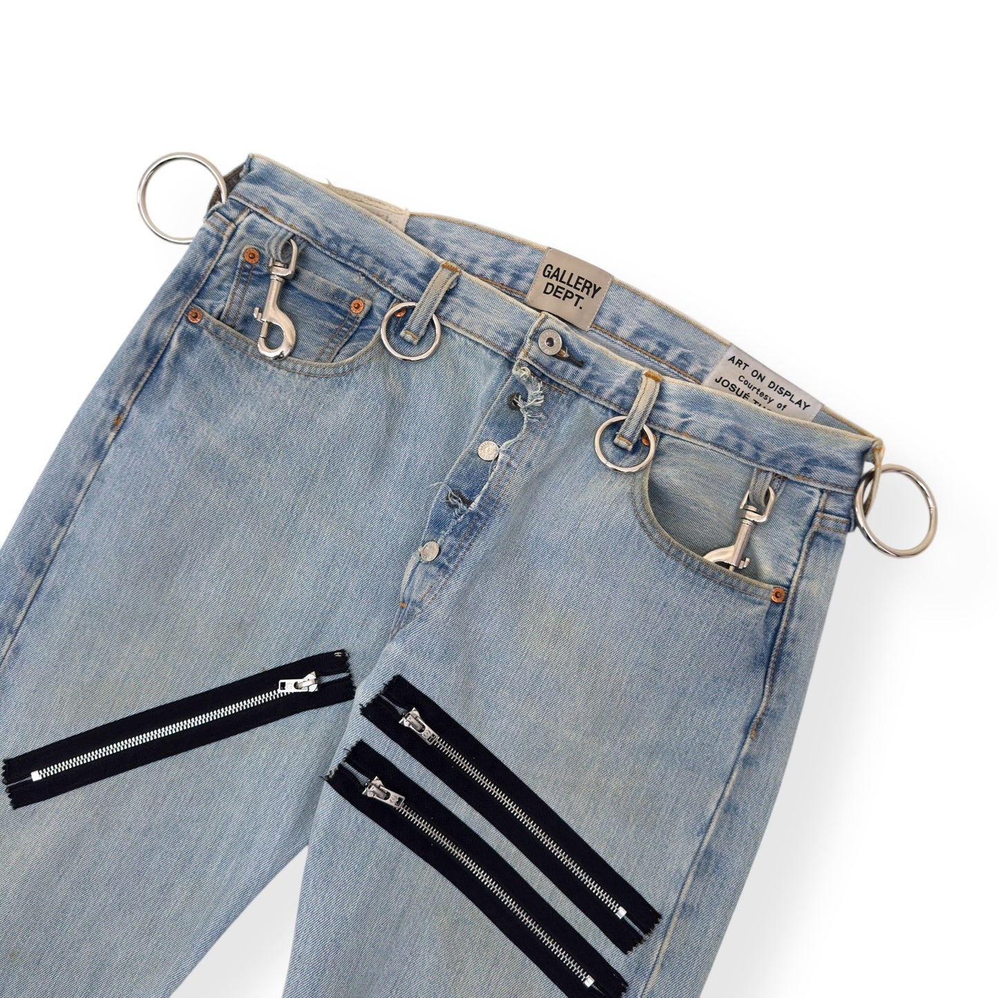GALLERY DEPT. WEAPON WORLD 5001 DENIM JEANS INDIGO / SILVER W34” | Large, Silver