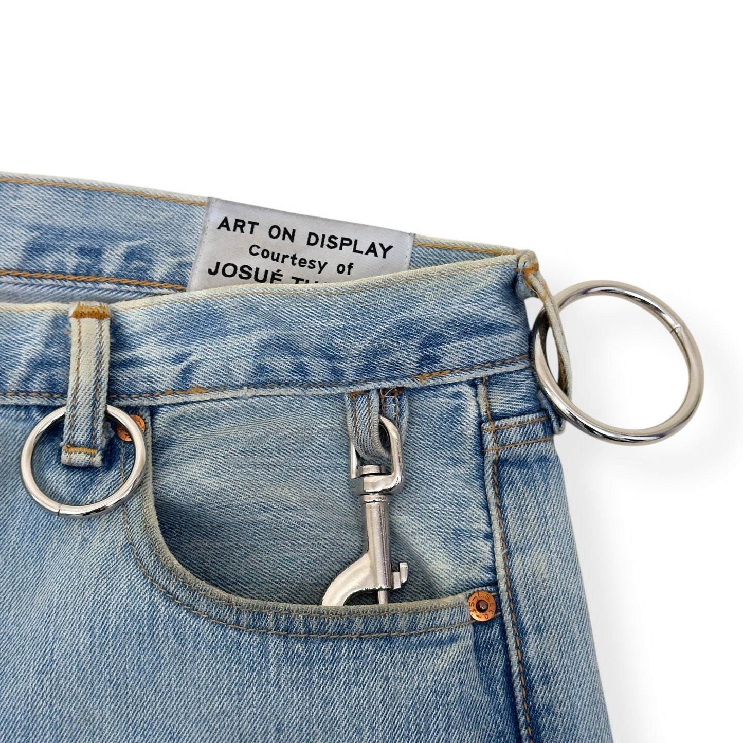 GALLERY DEPT. WEAPON WORLD 5001 DENIM JEANS INDIGO / SILVER W34” | Large, Silver