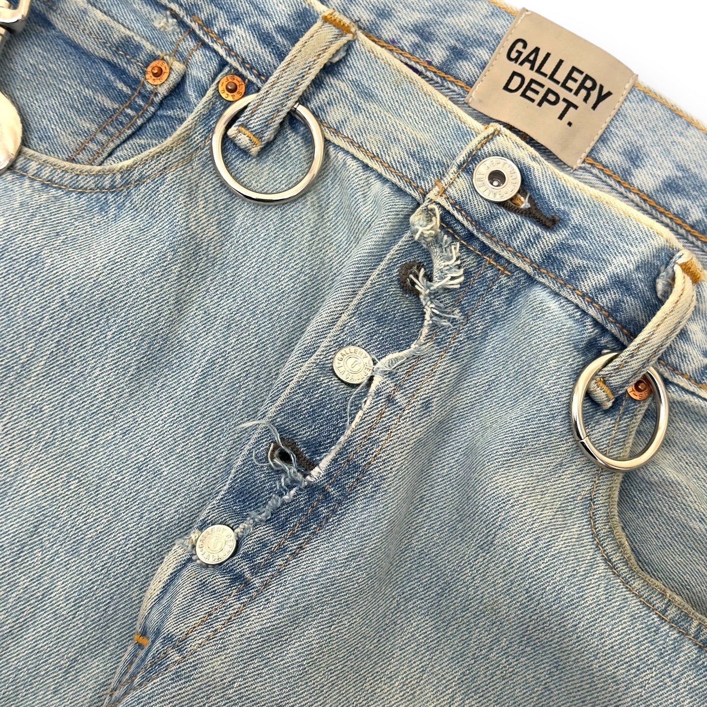 GALLERY DEPT. WEAPON WORLD 5001 DENIM JEANS INDIGO / SILVER W34” | Large, Silver