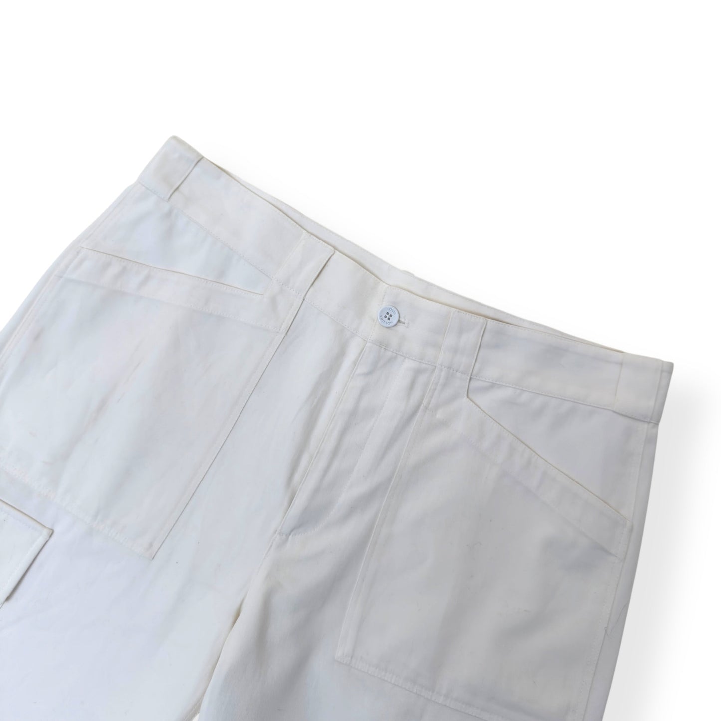 LOUIS VUITTON SOFT CARGO SHORTS LUXURY WHITE 44 / L | Large, White