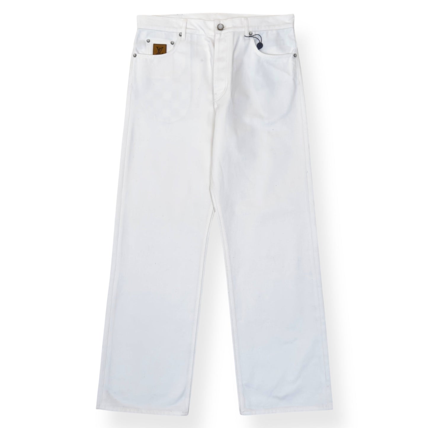 LOUIS VUITTON SKATE FIT DENIM JEANS LUXURY WHITE W36” | XL, White