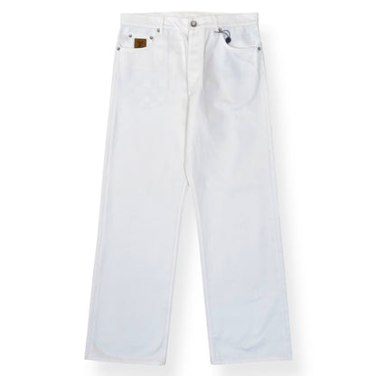 LOUIS VUITTON SKATE FIT DENIM JEANS LUXURY WHITE W36” | XL, White