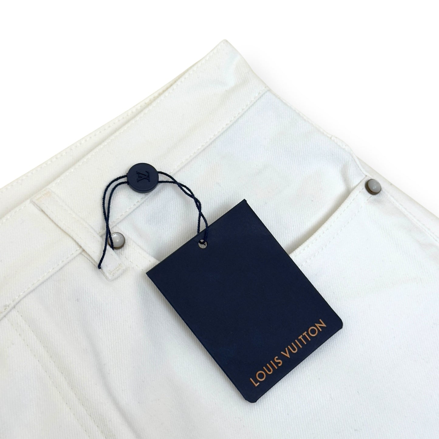 LOUIS VUITTON SKATE FIT DENIM JEANS LUXURY WHITE W36” | XL, White