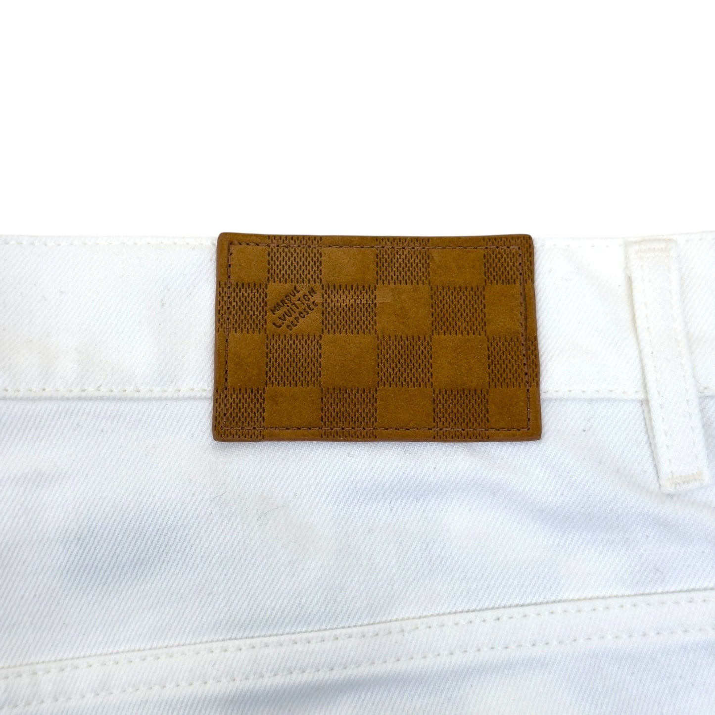 LOUIS VUITTON SKATE FIT DENIM JEANS LUXURY WHITE W36” | XL, White