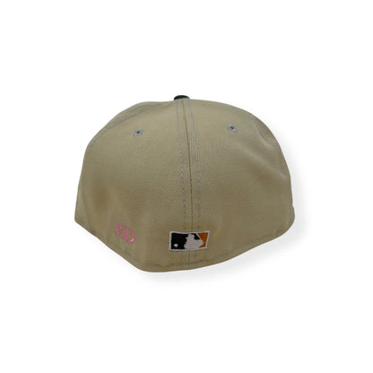 NEW ERA LOS ANGELES 50TH ANNIVERSARY 59FIFTY FLAT CAP CREAM / GREEN | O/S, Cream
