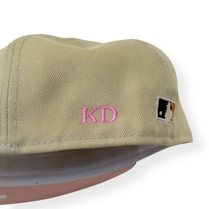 NEW ERA LOS ANGELES 50TH ANNIVERSARY 59FIFTY FLAT CAP CREAM / GREEN | O/S, Cream
