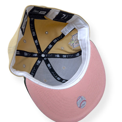 NEW ERA LOS ANGELES 50TH ANNIVERSARY 59FIFTY FLAT CAP CREAM / GREEN | O/S, Cream