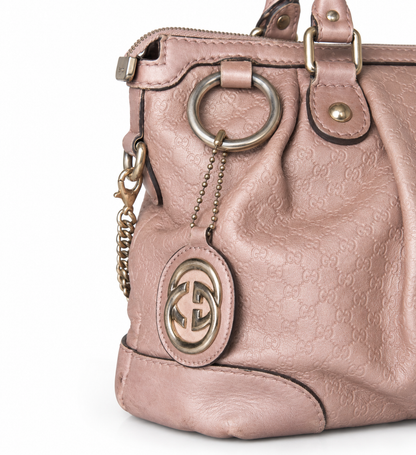 Gucci Guccisima Sukey Monogram Pink Leather Bag | O/S, Pink