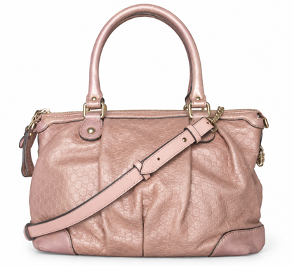 Gucci Guccisima Sukey Monogram Pink Leather Bag | O/S, Pink