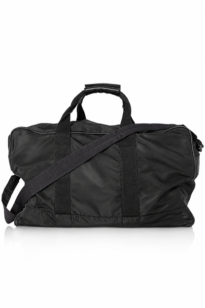 Prada Tessuto Nylon Leather Strap Detailed Duffle Bag | O/S, Black