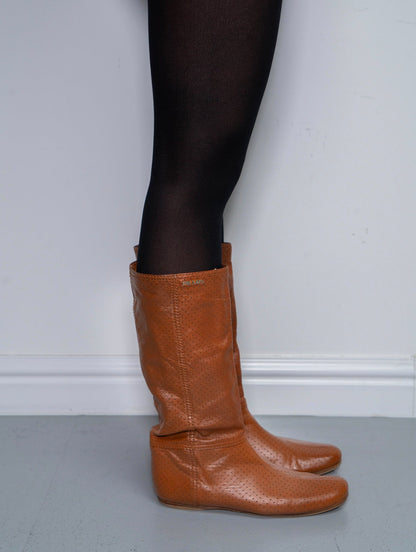 PRADA GLOVE BOOTS (EU 38) | DEFAULT TITLE, Brown