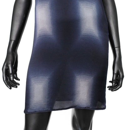 Prada SS 1998 semi-sheer silk slip dress with a pixelated print and mini length. Size IT 42 / UK 10. Available at Artefact Archive.