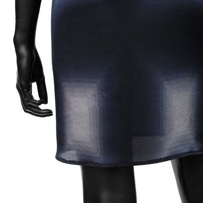 Prada SS 1998 semi-sheer silk slip dress with a pixelated print and mini length. Size IT 42 / UK 10. Available at Artefact Archive.