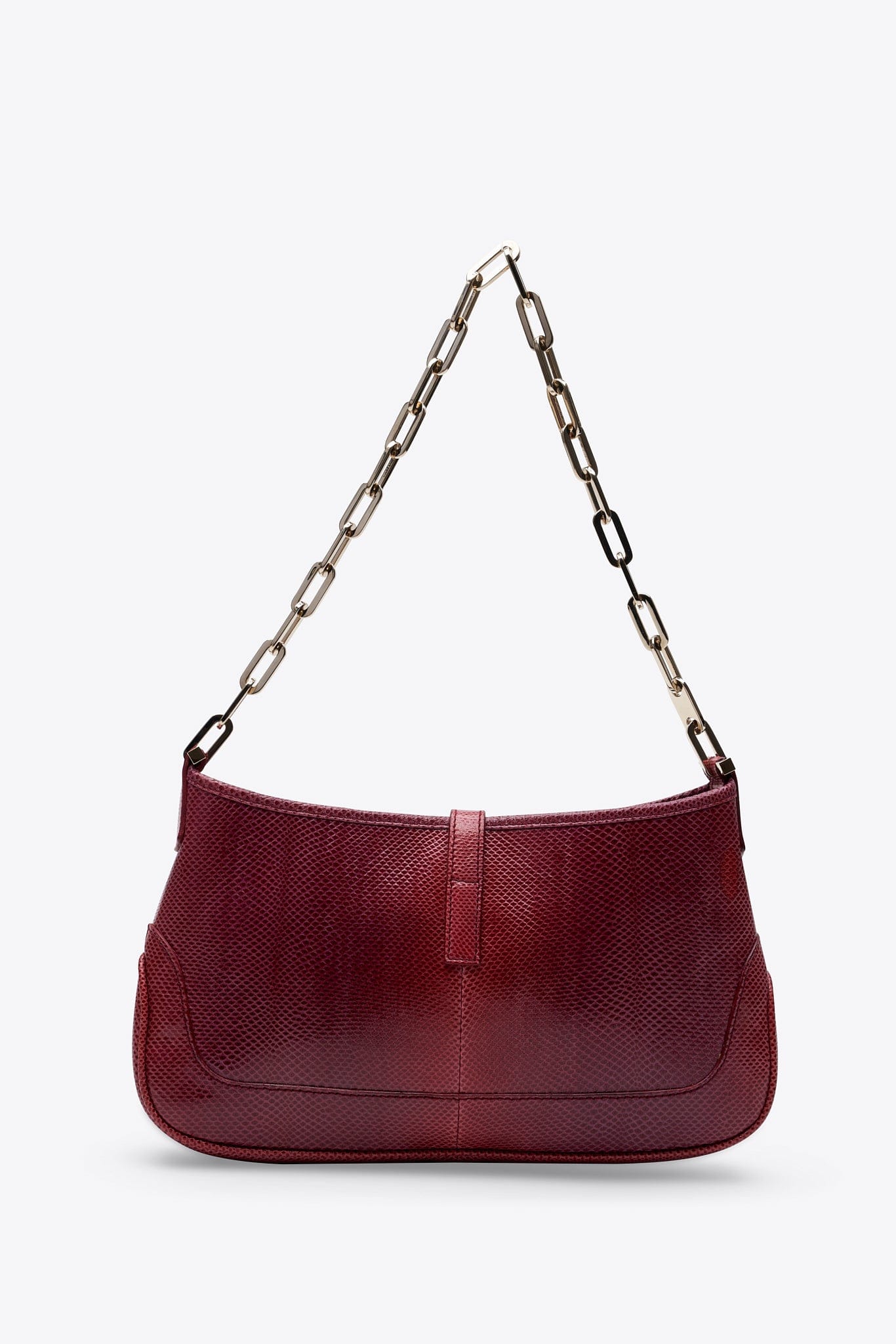Vintage Gucci Red Snake Chain Jackie Shoulder Bag - Tom Ford Era 