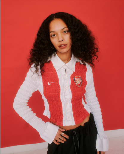 VT Rework: Arsenal Shirred Long Sleeve Football Shirt