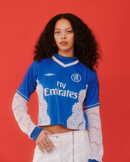 VT Rework: Chelsea F.C Lace Paneled Long Sleeve Top