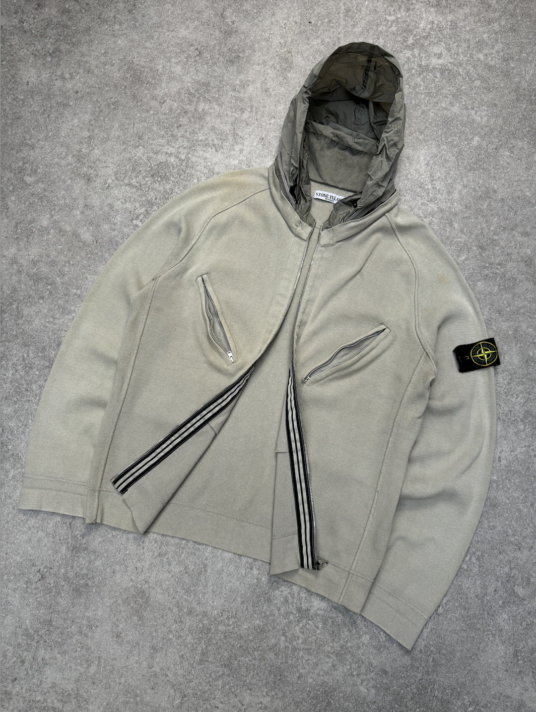 Stone Island S/S 2009 Nylon Hooded Zip Up Sweater