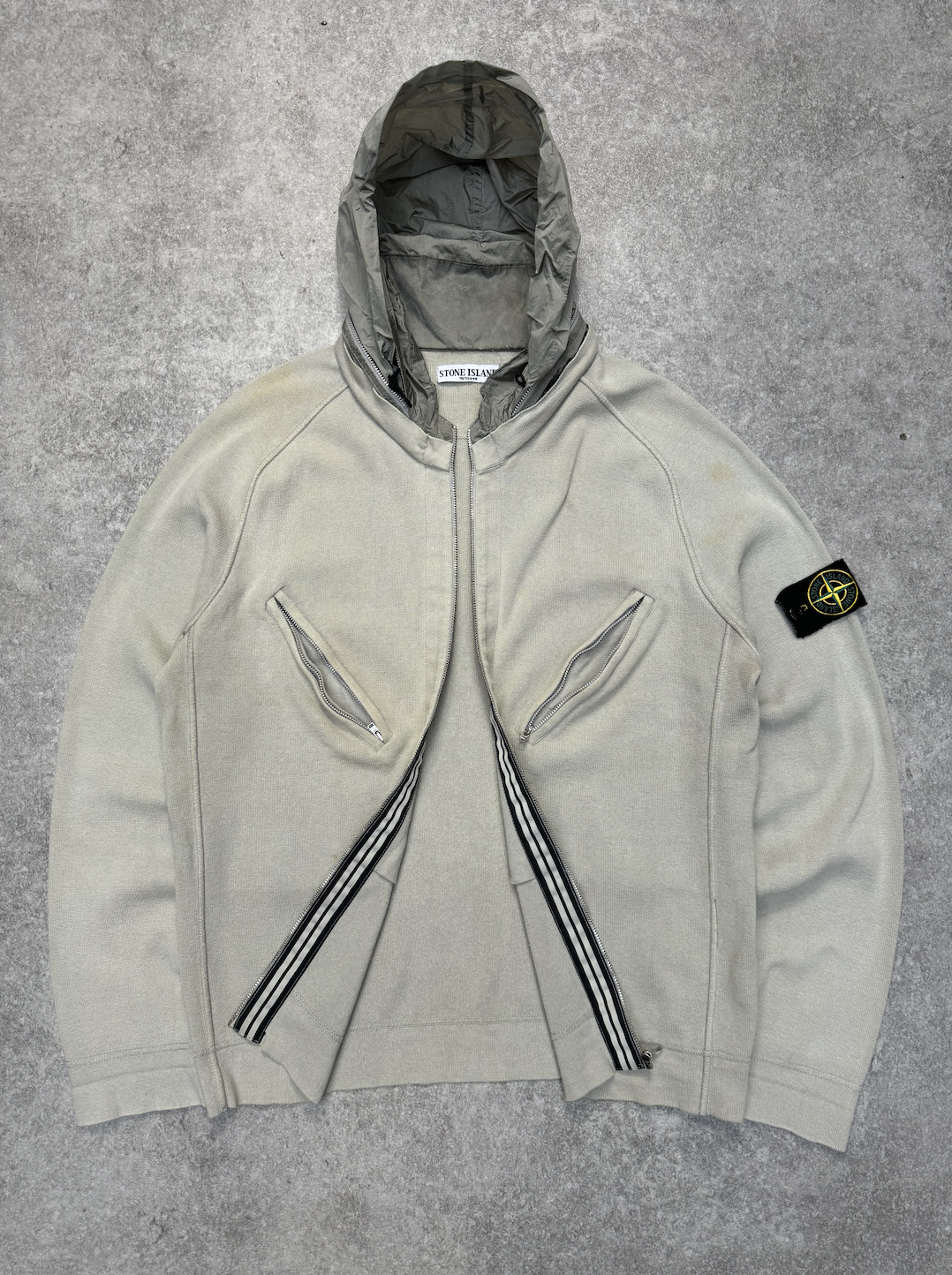 Stone Island S/S 2009 Nylon Hooded Zip Up Sweater