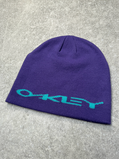 Oakley Purple Spellout Beanie