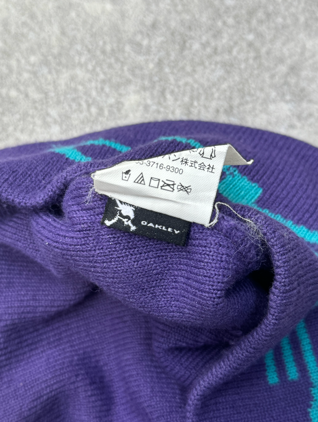 Oakley Purple Spellout Beanie