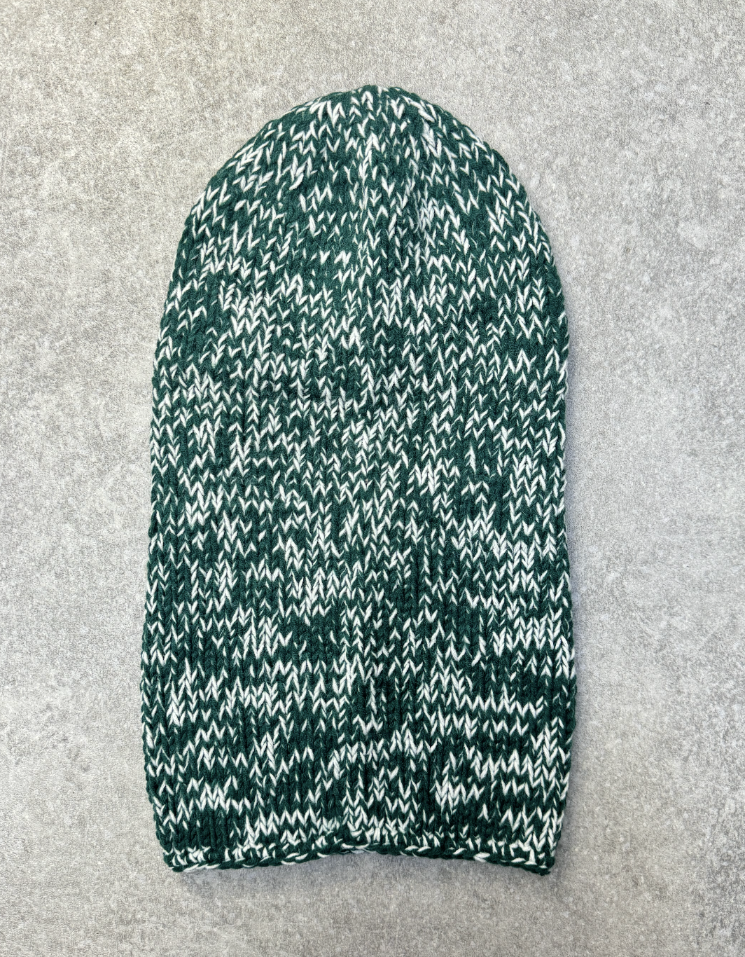 Classic Green White Mixed Knit Balaclava