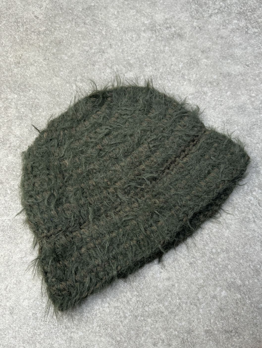 Mohair Forest Green Bucket Hat