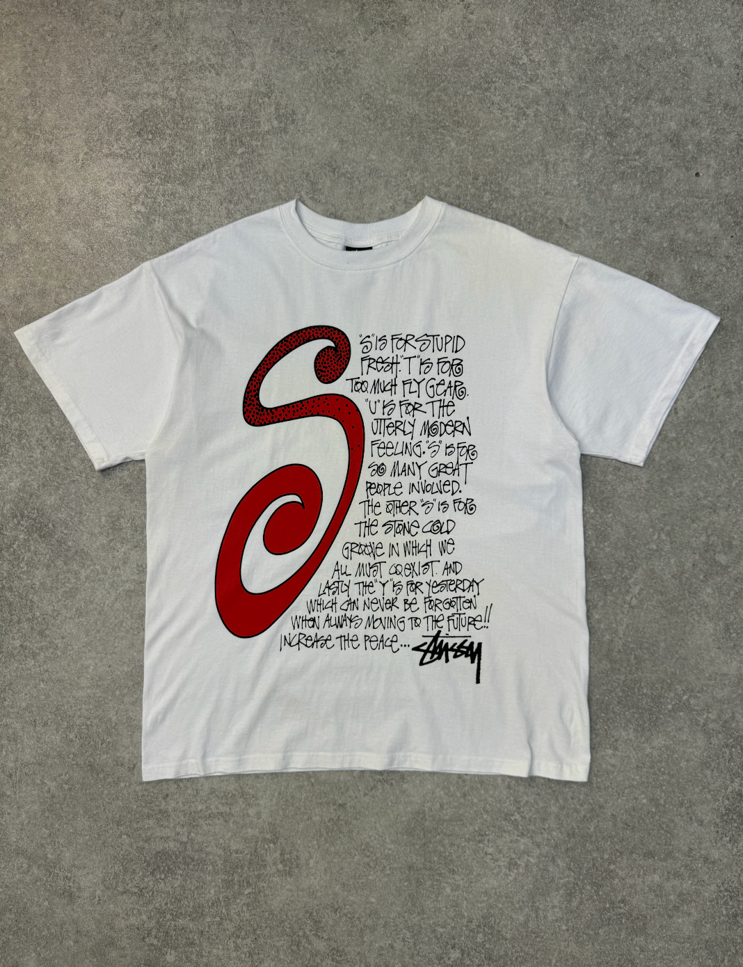 Stussy Spellout Poem Tee