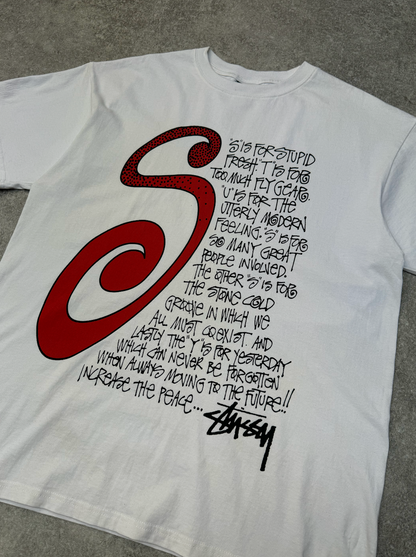 Stussy Spellout Poem Tee