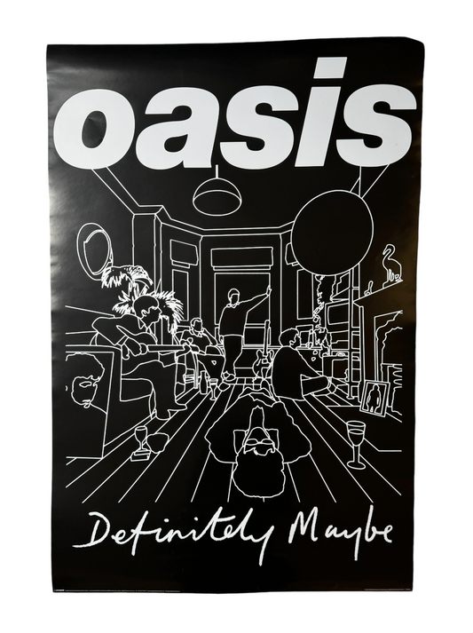 Oasis Definitley Maybe Line Drawn Poster