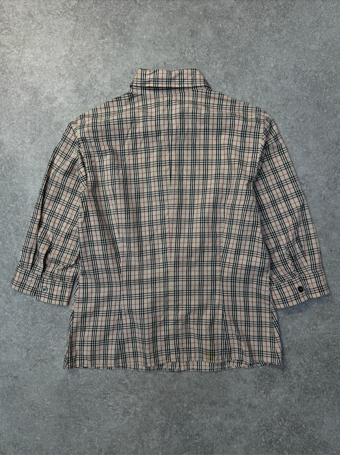 Burberry Nova Check Button Down Quarter Sleeve Shirt