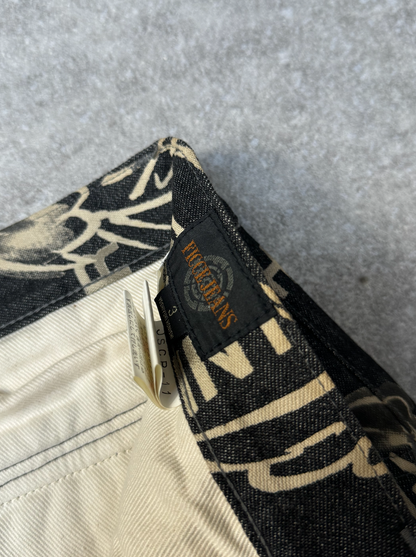 Ficce by Yoshiyuki Konishi Graffiti Wordings Printed Baggy Jeans