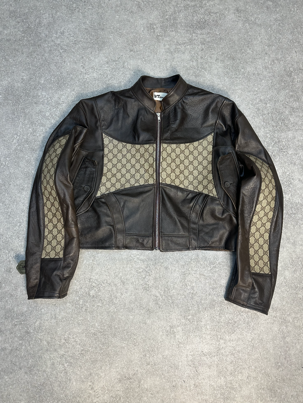 VT Rework: Gucci Supreme GG Monogram Panel Racing Leather Jacket