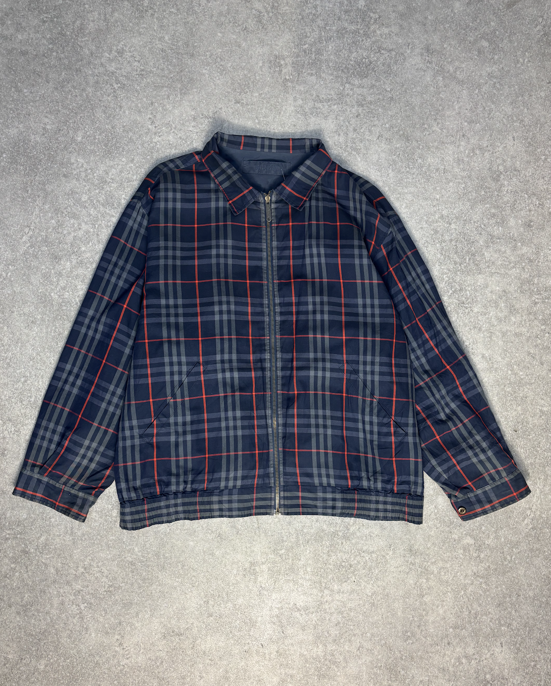 Burberry Nova Check Full-Zip Harrington Jacket