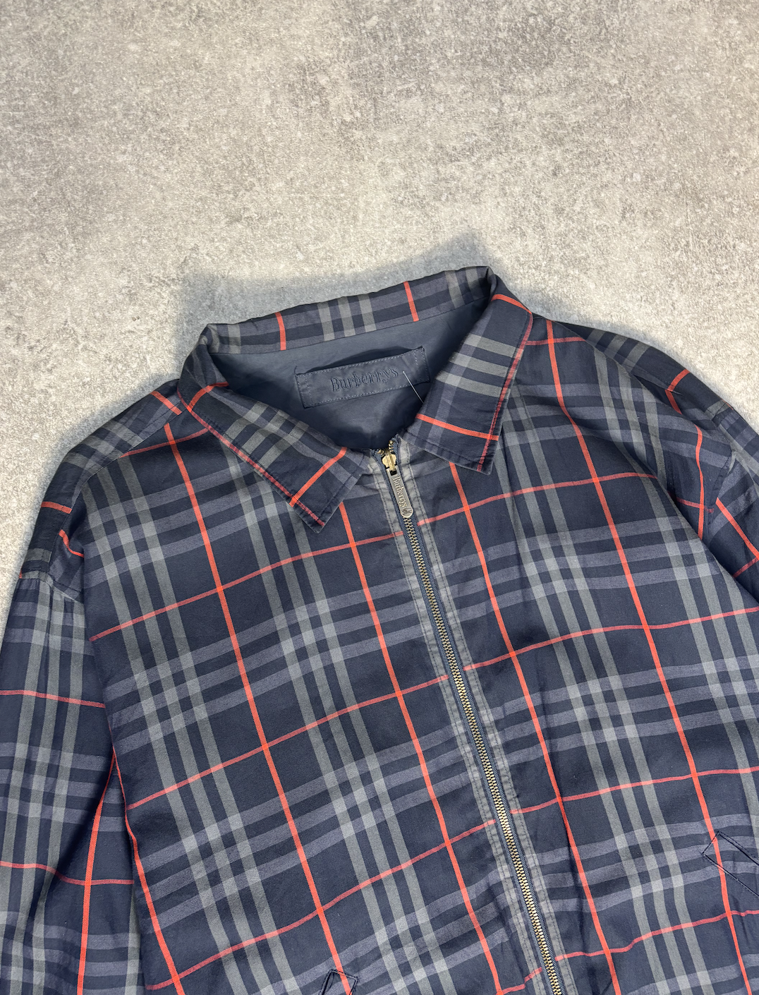 Burberry Nova Check Full-Zip Harrington Jacket