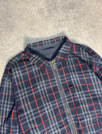 Burberry Nova Check Full-Zip Harrington Jacket