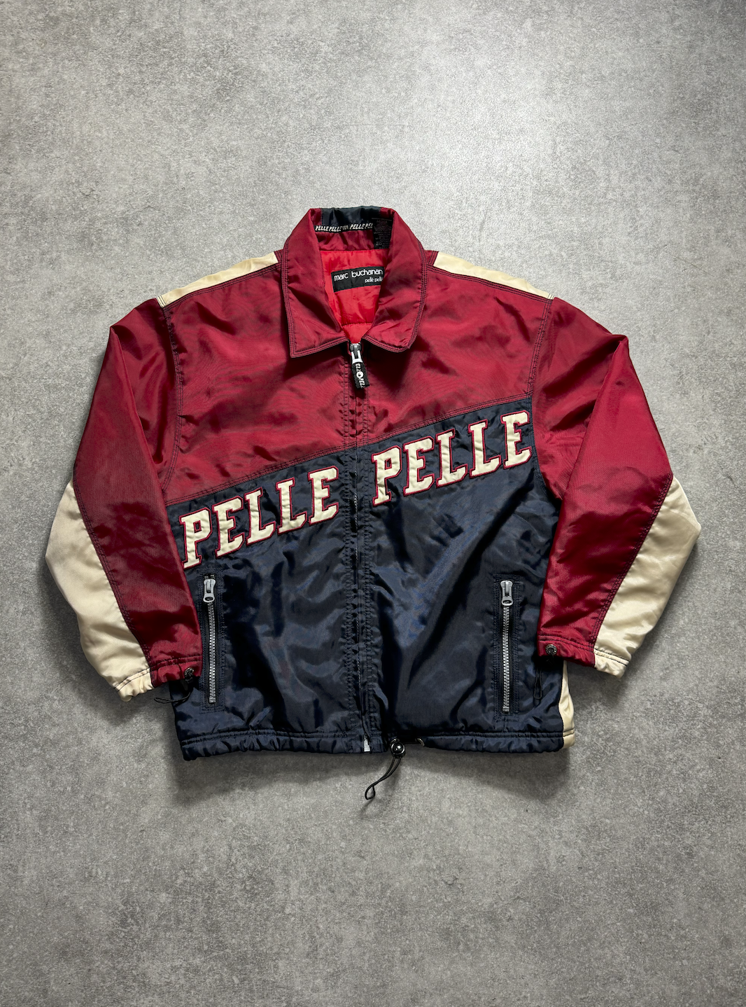 Pelle Pelle Logo Embroidered Full Zip Nylon Jacket