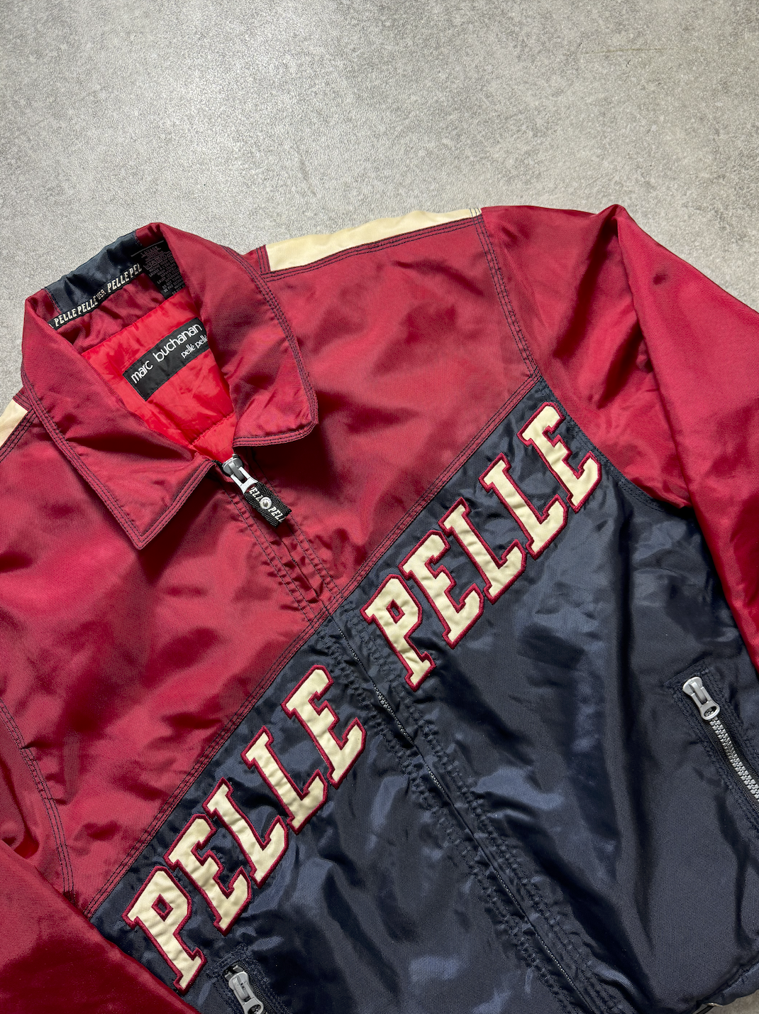 Pelle Pelle Logo Embroidered Full Zip Nylon Jacket