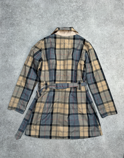 Barbour Reversible Lightweight Plaid Trench Coat