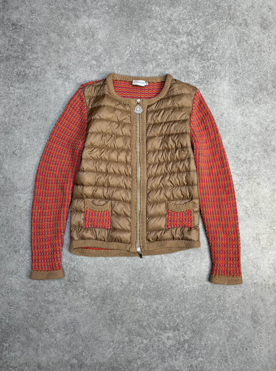 Moncler Knit Sleeve Puffer Jacket