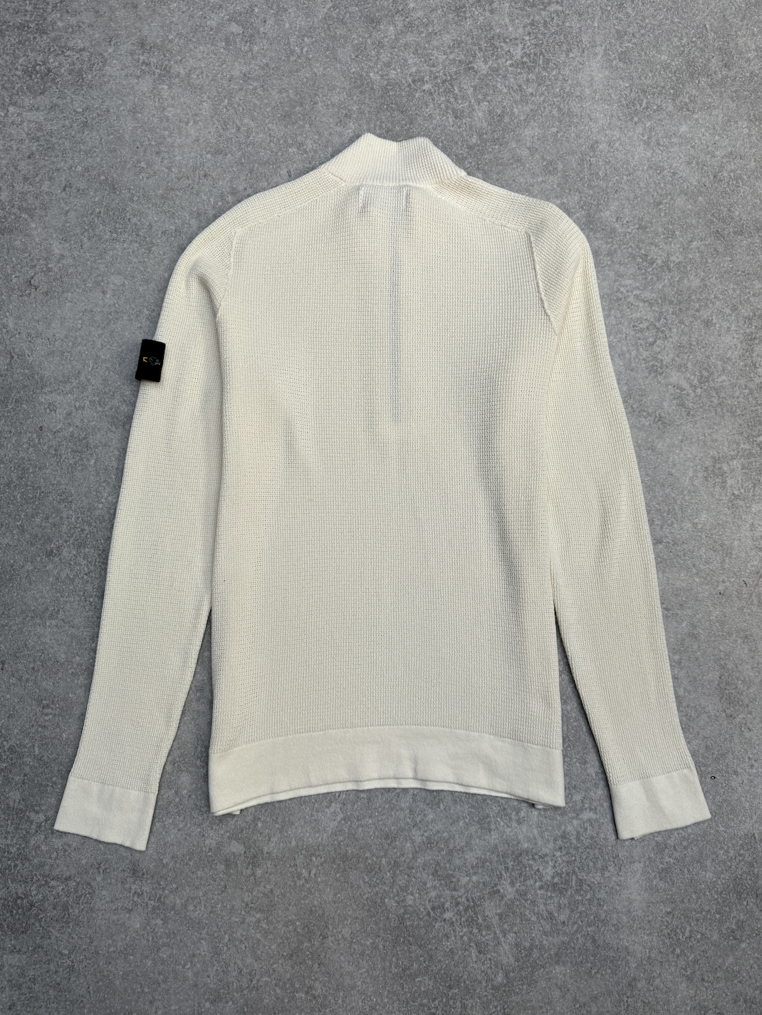 Stone Island Cream Waffle Knit Sweater