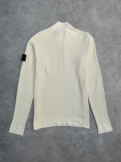 Stone Island Cream Waffle Knit Sweater