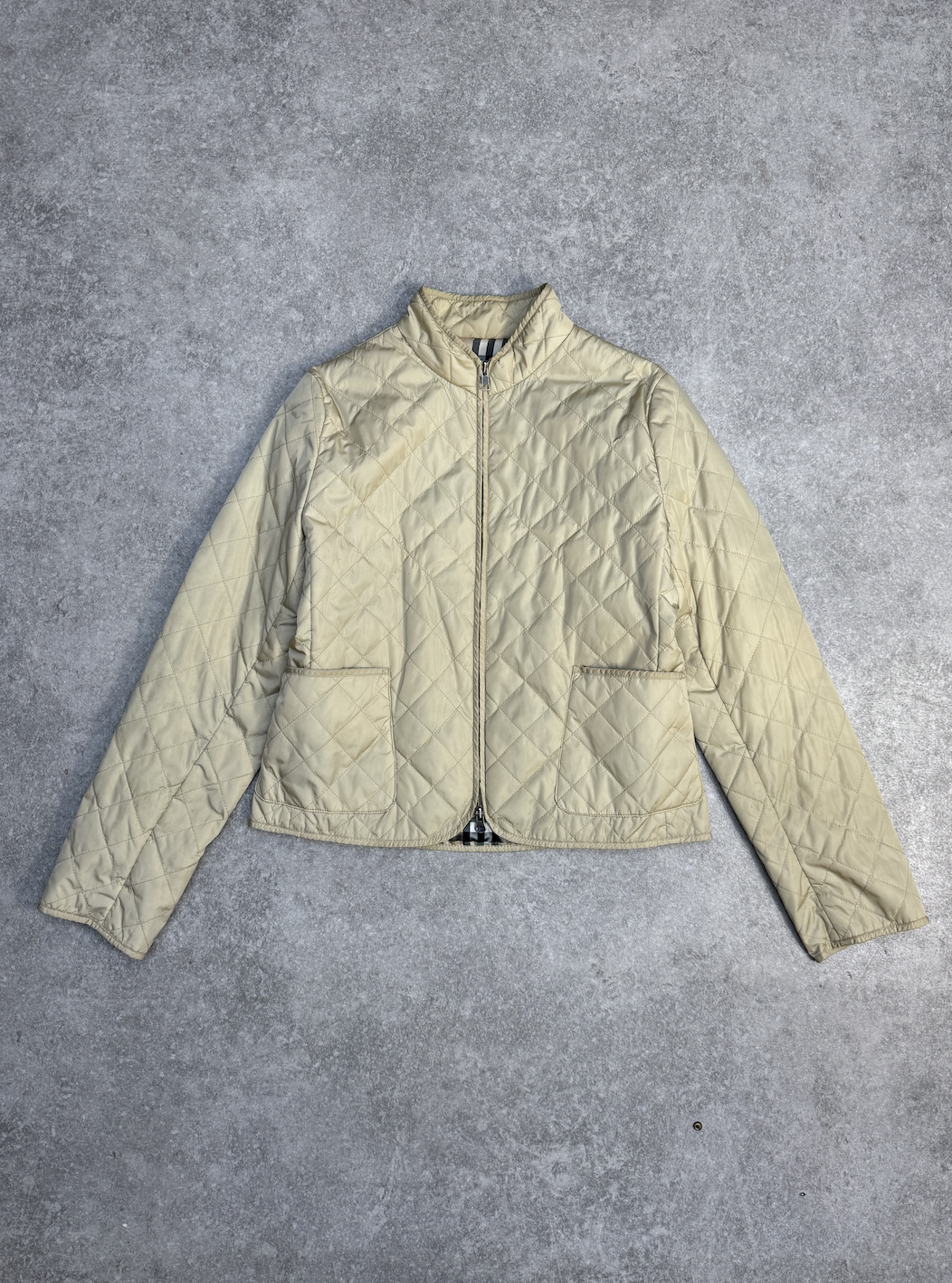 Burberry Cream Quilted Jacket