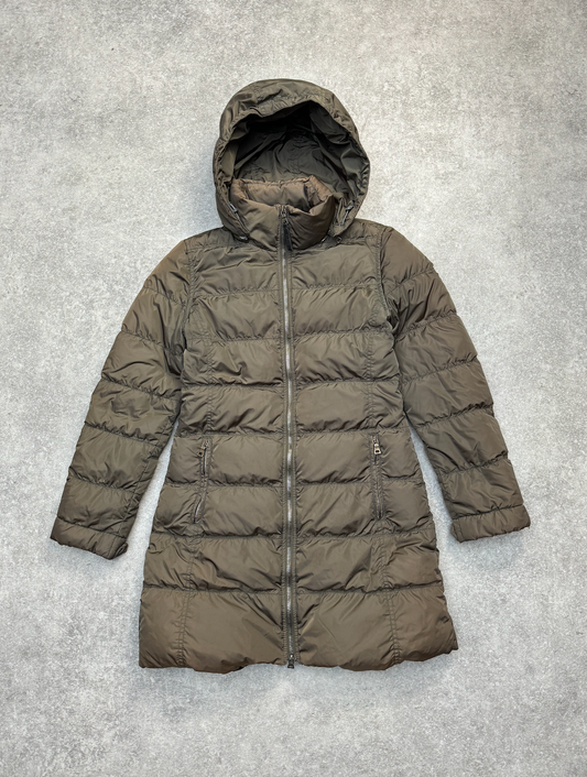 Prada Khaki Mid Length Puffer Jacket