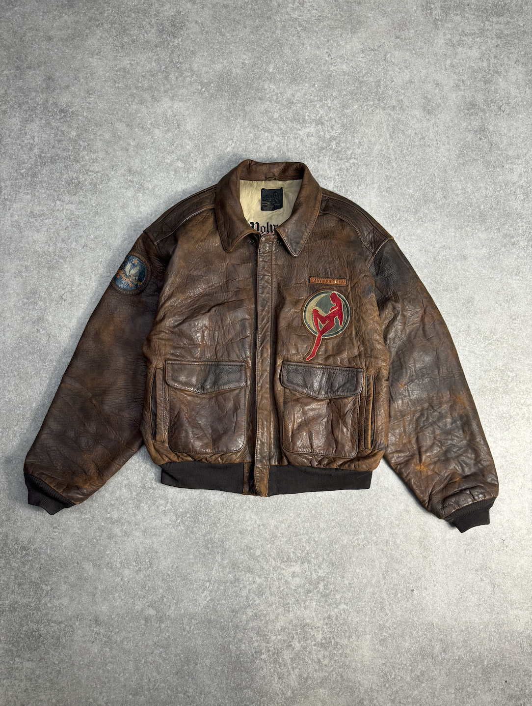 Avirex 80s Leather Bomber Jacket