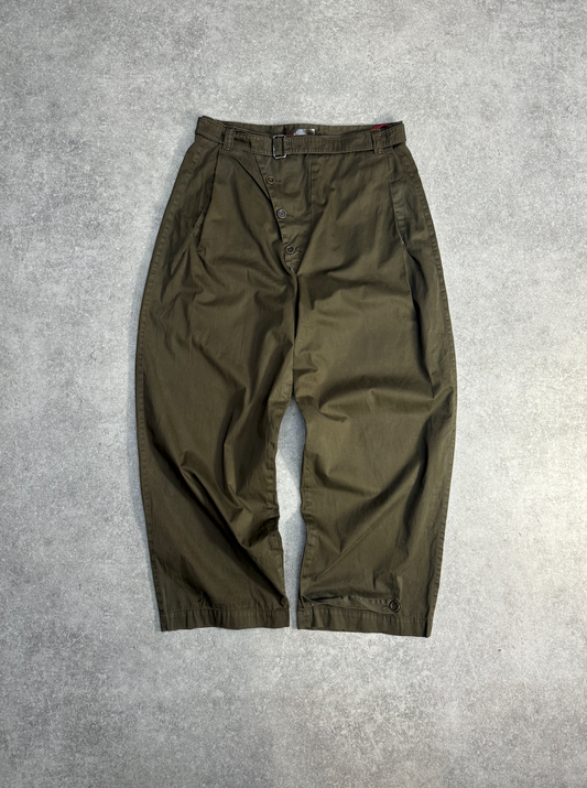 Prada Asymetric Button Up Cargo Trousers