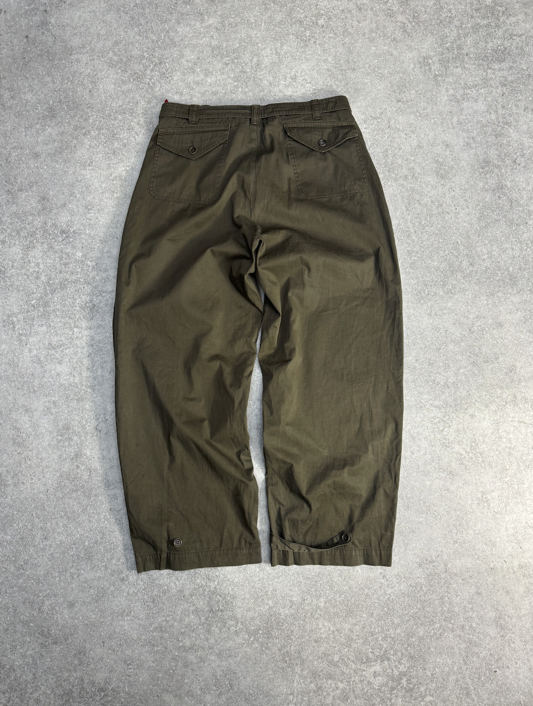 Prada Asymetric Button Up Cargo Trousers