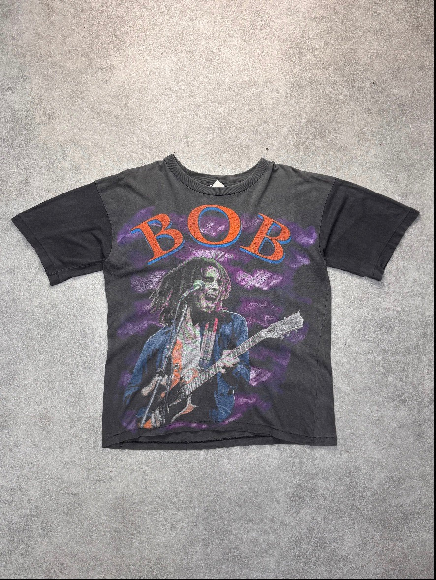 90s Bob Marley Double-Sided Graphic Single Stich Tee