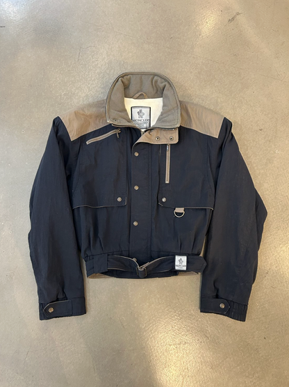 Moncler 1980's Colourblock Belt Fasten Bomber Jacket
