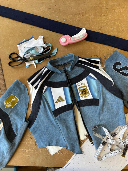 Custom Listing - VT Rework : Custom Order Football Jacket | O/S, Blue